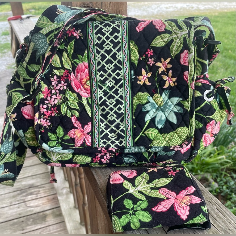 Vera Bradley Botanica Purse & Matching Wallet
